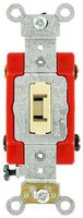 Leviton 1224-2IL 20 Amp, 120/277 Volt, Toggle Locking 4-Way AC Quiet Switch, Extra Heavy Duty Grade, Self Grounding, Back and Side Wired, Ivory