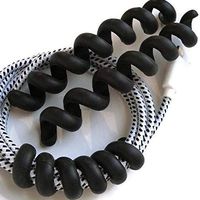 Cordpiggy Cable & Cord Organizer (Small)- Wire Management for Chargers, Headphones, Earbuds, Camera, Travelling - Flexible Cord Keeper, Lightweight Spiral Holder; Set of 3, Color Black