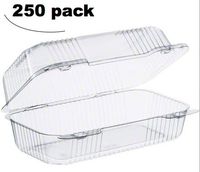 Dart Clear Hinged Lid Plastic Container 9" x 5 3/8" x 3 1/2" (250)