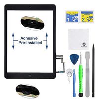 Fixcracked Touch Screen Replacement Parts Digitizer Glass Assembly for Ipad air 1st + Professional Tool Kit (Black)