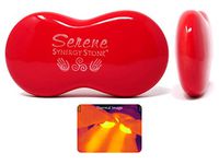 Serene (Fire)(Single) Synergy Stone - Contoured Hot Stone Massage Tool - Relaxing and Therapeutic for Neck, Back, Legs, Feet - Ultra-Smooth for Massage on Skin with Oil or Over Clothes