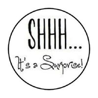 HotSaleStore Sticker Seals 48 Shhh ITS A Surprise Birthday Party Sticker Label Envelope Seals 1.2" Round