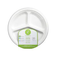 Repurpose 100% Compostable, Tree Free, Plant-Based Plates, Round, 10 inch (240 Count)
