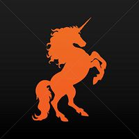 Stickers Decal Unicorn Durable Racing Motorbike Waterproof Racing Vehi Orange (10 X 7.11 In)