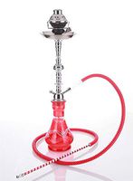 1 hose 23" Jericho Red Hookah Shisha Nargila water glass vase pipes smoke sale