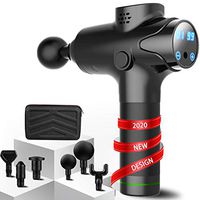 Yakalla Massage Gun for Deep Tissue Relief - Sports Muscle Massager - 20 Modes Speed Vibration and 6 Types of Heads, Rechargeable Massager for Pain Relief & Recovery