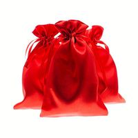 Knitial 5" x 8" Lavender Satin Gift Bags, Jewelry Bags, Wedding Favor Drawstring Bags Baby Shower Christmas Gift Bags 50 per Pack