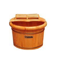 Foot spa Solid Wood Foot Tub Massage Foot Tub Basin Foot Tub Health Tub Home Adult Foot Tub with Lid with Cover (W41cm * H26cm)
