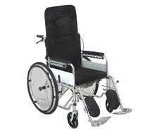 Lolicute Lightweight Portable Reclining Manual Wheelchair for Handicapped Recliner w/Desk-Length Arm and Elevated Legrests