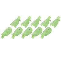 Nail Clips Fabal 10PC Plastic Nail Art Soak Off Cap Clip UV Gel Polish Remover Wrap Tool (Green)