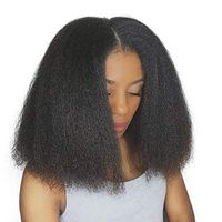 Meidexian888 Short Wave Wigs,Women Lace Front Full Wig Short Wave Black Natural Looking Synthetic Wigs