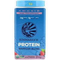 Sunwarrior Organic Vegan Protein Powder with BCAAs and Pea Protein (Warrior Blend - Berry, 30 Servings)