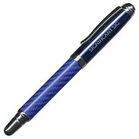 CollegeFanGear Sigma Chi Carbon Fiber Blue Rollerball Pen 'Significant Sig Flat Engraved'