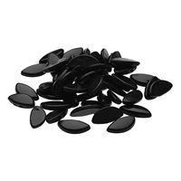 YiZYiF 25 Pairs Push in Eyeglass Nose Pads Anti-Slip Hypo-Allergenic PVC Nose Pads Replacement for Glasses Eyeglasses Sunglasses Black A One Size