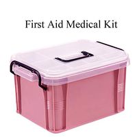 Convenient Multi-Layer Plastic Portable Medicine Box, First aid kit, Large-Capacity Multi-Cell Medical Box