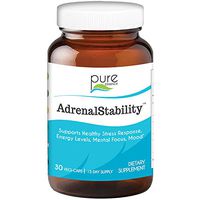 Adrenal Stability by Pure Essence Labs - Natural Adrenal Health Support Supplement for Fatigue,Stress, Anxiety Relief, Improved Mood & Focus, Cortisol Management - 30 Capsules