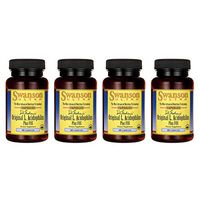 Swanson Original L. Acidophilus Plus Fos 3 Billion Cfu 60 Capsules (4 Pack)