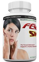 FEMVIT SKIN The Female Multivitamin, Multi-Minerals and Herbal Extracts that helps Fix your Skin & Body Too. Anti Wrinkle With Collagen, Hyaluronic acid & Pomegranate Extract. 60 Tablets (Not a Cream)