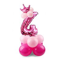 Hiriyt Number Shape Children Aluminum Balloon Decoration For Birthday Party Straws