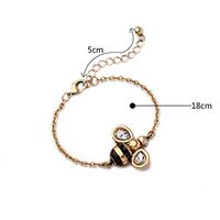 Honeybee Shaped Insect Bracelets Bangles Jewelry Accessories Rhinestones Popular Charm Trendy Fashion Accesories Cheap Jewerly