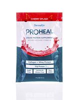 ProHeal Liquid Protein Supplement - 96 x 1oz Packets - Advanced Wound Care Formula - 15g Protein and 100 Calories per Serving - Collagen and Whey - Lactose, Soy, Gluten and Sugar Free - Cherry