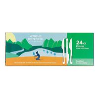 World Centric KN-PS-R Compostable TPLA 6.7" Knives, Retail (12 Packs of 24, 288 Total)