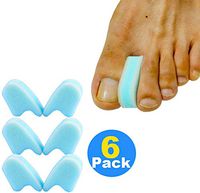 Mcvcoyh Foam Toe Spacer, 3-Layer Toe Separator, Bunion Corrector- 6 Pieces for Relieving Bunions Pain(Soft and Lightweight Version), Aligning Overlapping Toes and Separating in Toes