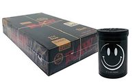 Herb Airtight Container Fresh Kettle with Raw Black Natural Rolling Papers 24 Count Box DC Crafts Nation- Happy Face