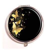 LCTCKP Butterfly Custom Fashion Hot Round Pill Box Decorative Metal Western Medicine Tablet Container Box