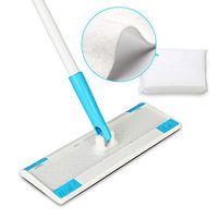 YOCADA Flat Mop Sweeper Cleaner Non-Woven Disposable Dust Refills Cloth Pads for Floor Cleaning Hardwood Ceramic Marble Tile Laminate Home Kitchen Floor with 1 Pack Non-Woven Cloths