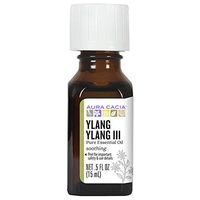 Aura Cacia 100% Pure Ylang Ylang III Essential Oil | GC/MS Tested for Purity | 15 ml (0.5 fl. oz.) | Cananga odorata
