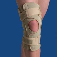 Swede-o Hinged Knee Wrap Dual Pivot, Beige, Large, 1.4 Pound