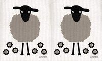Jangneus Swedish Dishcloth/Sponge Cloth Eco-Friendly/Compostable Sheep Designs (2-Pk Big Sheep)