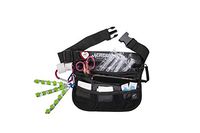 KangaPak Nursing Organizer Belt - New Microfiber Design - 9 Pocket Utility Pouch for Stethoscopes, Scissors and Other Medical Supplies (Grey/Black)