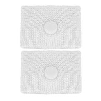 Travel Wristbands-1 Pair Anti-Nausea Wristbands Motion Sickness Wristbands for Travel Plane Bus (White)