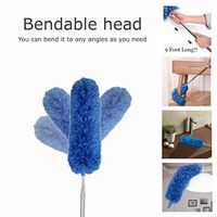 Long Handle Duster high Duster Feather Duster extendable dust Remover Fan Cleaner Feather dusters Cleaning telescoping Duster Ceiling Duster, Size: 9 Foot. 110 Inches Long!! Color Blue