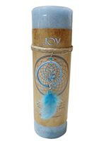 Joy Dreamcatcher Pillar Candle with Inspirational Poem 6"