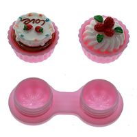 HuntGold Travel Cartoon Cake Design Contact Lens Case Box Holder Container Storage Random