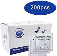 Wet Wipes, Box of 100 Alcohol Prep Pad Sterile, Hand Moist Wipes, Fresh Scent Clean Hand Health Care for Computer, Mobile Phone, Digital Camera, Notebook, Universal 2Pack