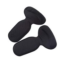 HugeDE 4 Pairs Heel Grips Liners Heel Stickers Cups Snugs Shoe Inserts Insoles Pads Cushion for Women Black