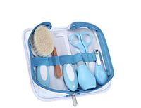 Healthcom Baby Grooming Kit Set,Nail Care Set with Nail Clipper,Nail File,Scissors,Nasal Aspirator,Cashmere Brush,for Baby and Kids