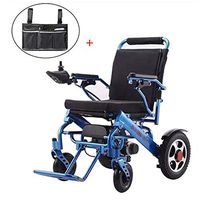 GUTYRE Foldable Electric Wheelchair with Storage Bag,Automatic Lightweight Mobility Aid,Electric Power or Manual Manipulation Wheelchair for Elderly,25kg