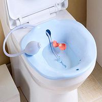 Sitz Bath, Over-The-Toilet Perineal Soaking Bath, for Hemorrhoidal Relief, Ideal for Post-Episiotomy Patients,Universal Size,Blue