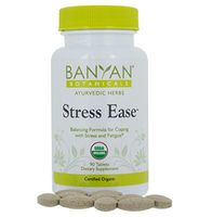 Banyan Botanicals Stress Ease - USDA Organic - 90 Tablets - Herbal Formula for Adrenal & Mood Support, Relief for Worry, Fatigue & Restlessness*