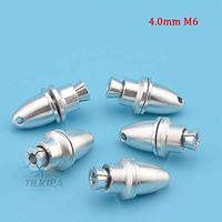 Jammas 5 pcs/lot 2mm/2.3mm/3mm/3.17mm/4mm/5mm/6mm RC Aluminum Bullet Propeller Adapter Holder for Brushless Motor Prop Dropship Nut - (Color: 4.0mm M6)