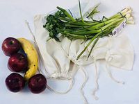 BigLotBags Muslin Bags - Double Drawstring, 100% Organic Cotton, Premium Quality Eco Friendly Reusable Natural Bags. Pack of 25 (6 x 8 Inches)