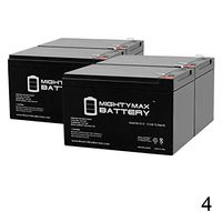 Mighty Max Battery Replacement for RBC4 12V 12Ah SLA Sealed Lead Acid AGM Battery - 4 Pack Brand Product