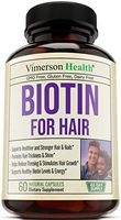 Biotin 5000 micrograms Hair Growth Supplement. Supports Healthier, Longer, Stronger Hair and Nails and Glowing Skin. Formula with Keratin, Vitamin B5, Iron, Zinc, Magnesium, Ginkgo. 60 Capsules