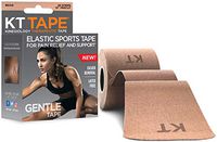 KT Tape Kinesiology Therapeutic Sports Tape, Gentle Adhesive for Sensitive Skin, 20 Precut 10 inch Strips, Cotton, Beige (2 Pack)