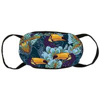 Women & Men Earloop Half Face Mouth Cover Mouth Covers Anti-Dust - Soft Windproof Camping Mouth Cover for Kids Youth Boys Girls (Hornbill Toucan Bird)